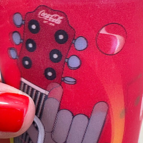 Coca Cola plastic commemorative cup half liter used