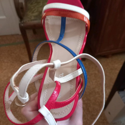 Migato platform shoes new, size 36, red with multicolor details