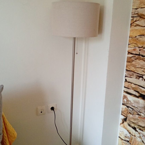 Floor lamp with fabric shade