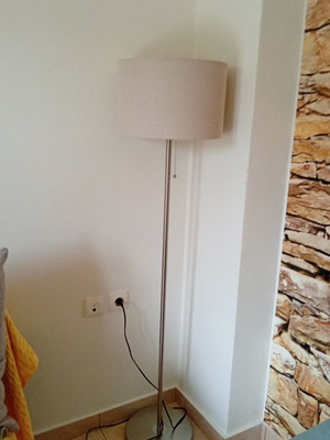 Floor lamp with fabric shade