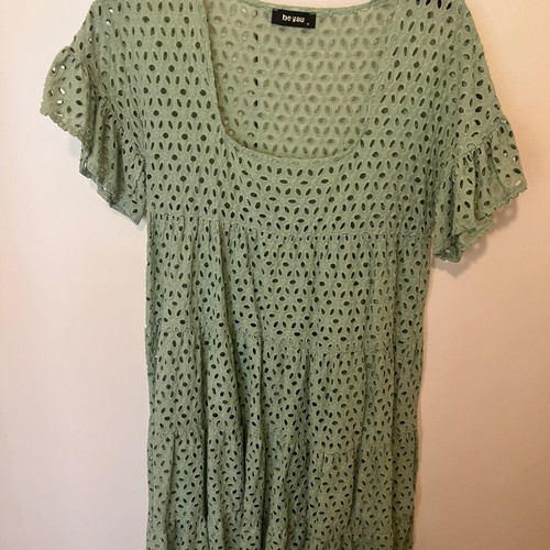 Be You dress, pistachio color, size S, guipure fabric