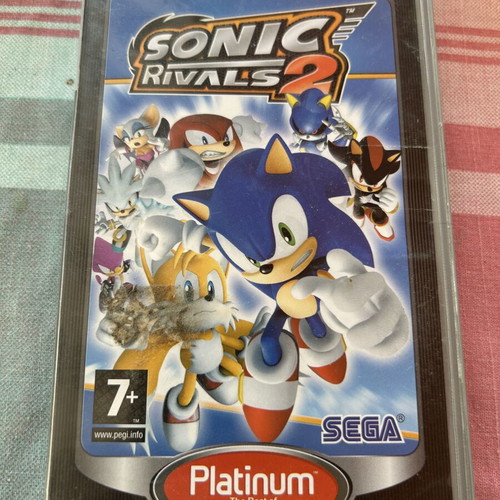 PSP Sonic Rivals 2 Platinum game like new, complete in box