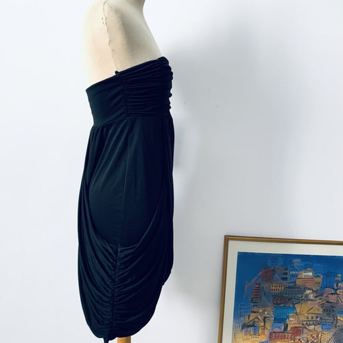 Strapless dress Veloudakis new, jersey, size S-M, black