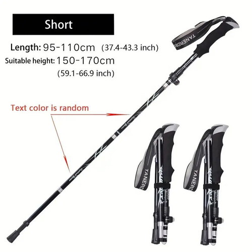 Folding aluminum hiking poles set of 2 pieces new