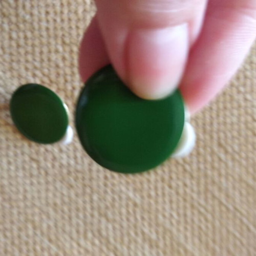 Green Clip-On Earrings New, 70s Style