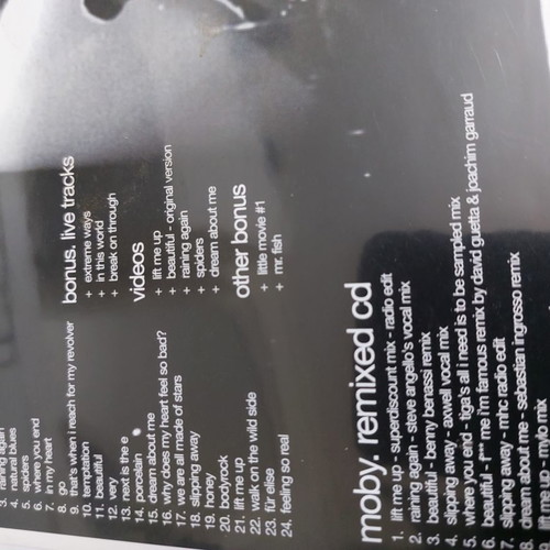MOBY Live Hotel Tour 2005 DVD + CD new, electronic