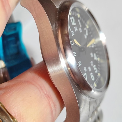 Military style wristwatch, stainless steel, waterproof 100m