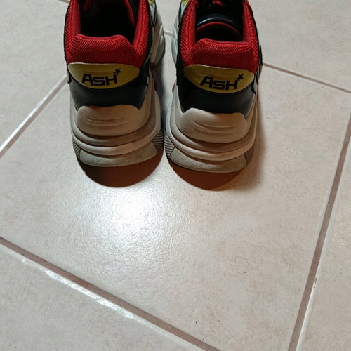 Ash leather sneakers like new, size 38, black and red