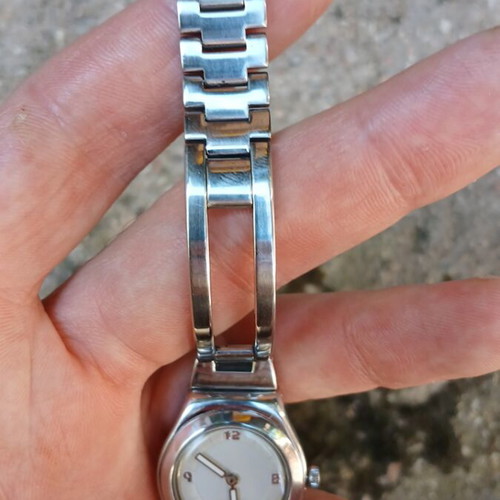 Swatch Irony wristwatch like new, silver, women's