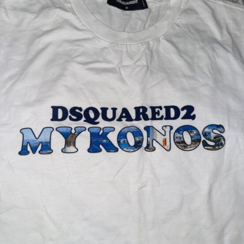 Long Tshirt Dsquared2 new, size M, white and blue