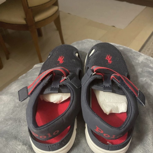 Polo Ralph Lauren sandals like new, white and blue, size 32