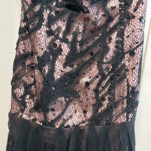 Mischalis Atelier formal dress size L like new, black pink