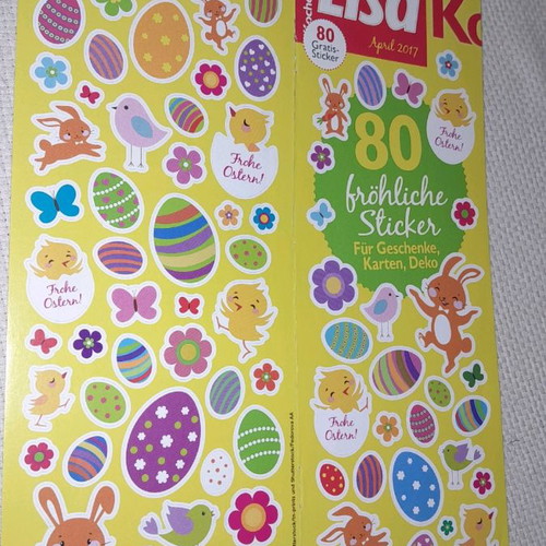 Easter stickers new, pack of 7 sheets