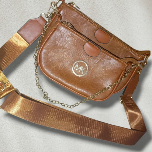 Brown women's shoulder bag like new, two bags in one