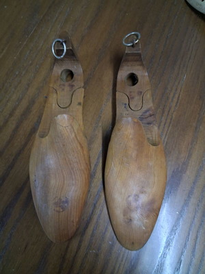 Wooden shoe stretchers old used in good condition