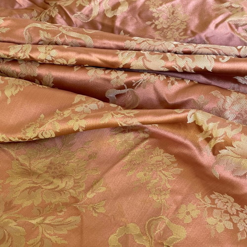 Brocade Antique Fabric new, silk, 15 meters, pink