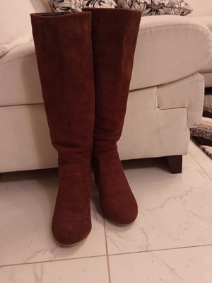 Suede boots brown chocolate size 37 like new