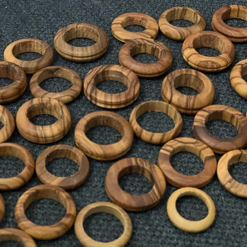 Handmade wooden rings from olive wood new unisex