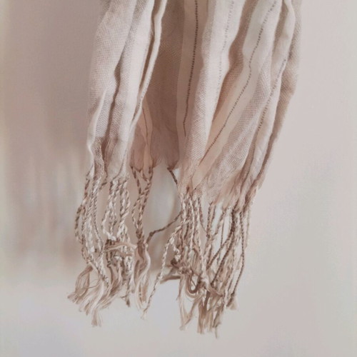 Women's scarf used, beige, also suitable as a shawl