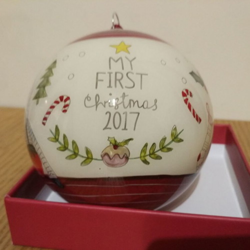 Mamas and Papas My First Christmas 2017 Christmas Bauble new