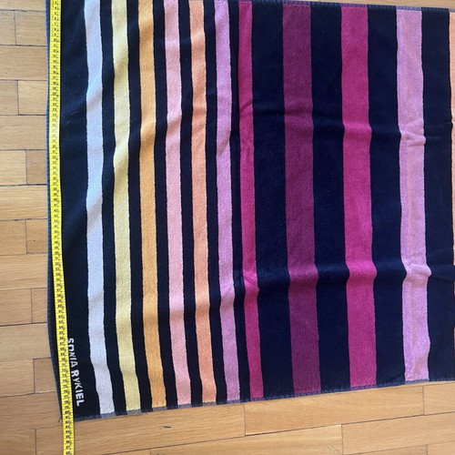 Sonia Rykiel Maison Cotton Striped Towel used 146x82 cm