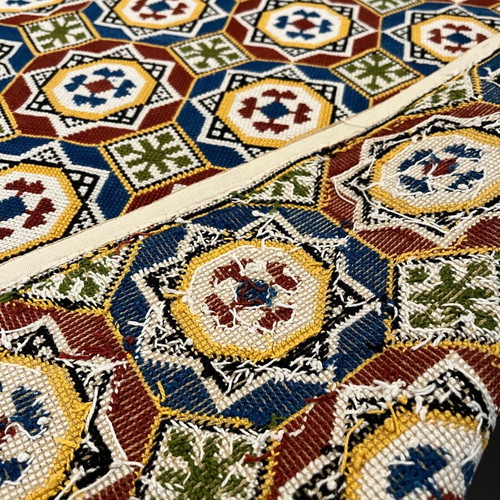Handmade Table Runner 1.30m x 0.61m like new, traditional geometric pattern