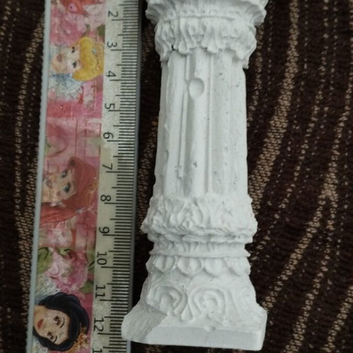 Handmade plaster statues Hermes and column new, pack of two