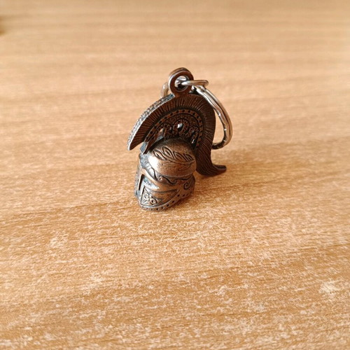 Keychain Greek helmet new brown