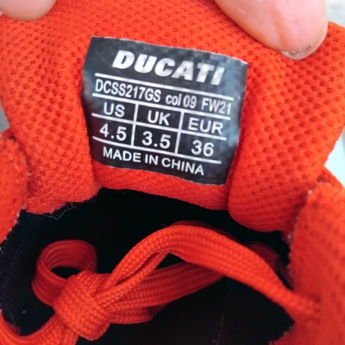 Ducati red athletic shoes size 36 like new