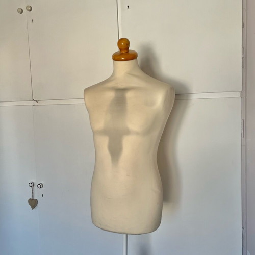 Male styrofoam mannequin used for sewing