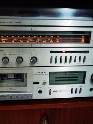 CROWN CCS-1000 Vintage Hi-Fi Σύστημα με Πικάπ, Κασετόφωνο και Ηχεία