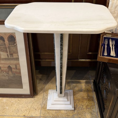 Marble table like new, 50x35 cm and 70 cm height
