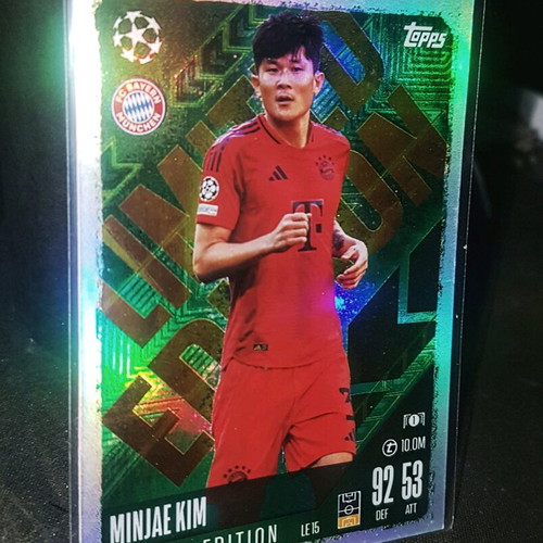 Minjae Kim Limited Edition Topps Match Attax 2025 like new