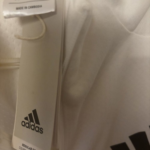 Adidas Performance white hoodie jacket, medium