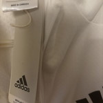 Adidas Performance white hoodie jacket, medium