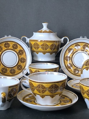 Russian porcelain tea set Aria Riga vintage, like new