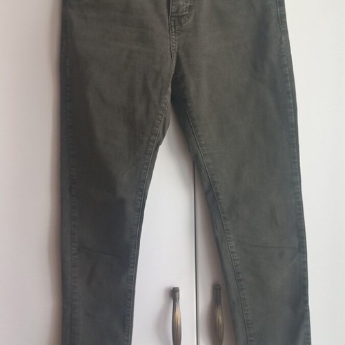 Laphilo Jeans khaki stonewashed girls' jeans with bows, size S