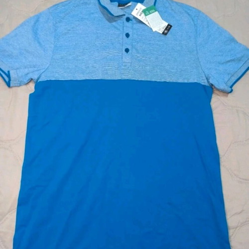 Men's Polo Type T-Shirt Size M Blue New