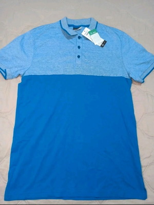 Men's Polo Type T-Shirt Size M Blue New