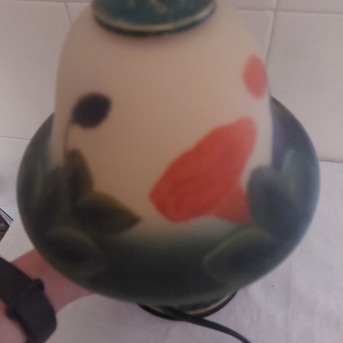 Touch lamp made of opaline hand-painted, new
