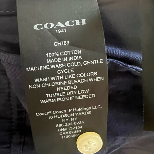 Coach Jacquard Woven Shorts Navy Men Size L New