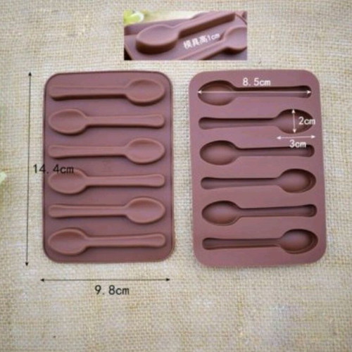 Silicone mold for 6 spoons like new