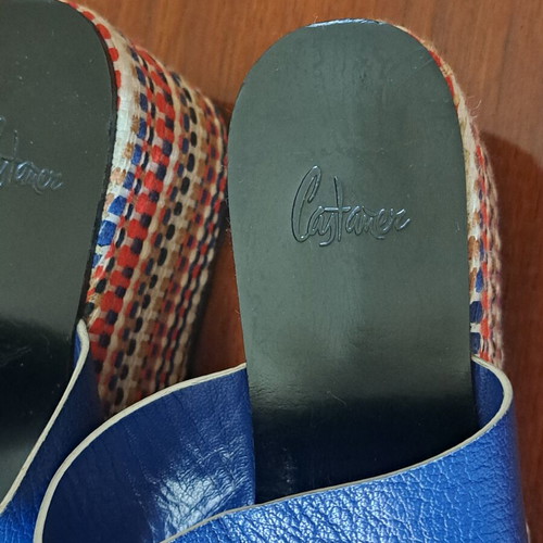 Castaner platform sandals size 37 like new, blue multicolor