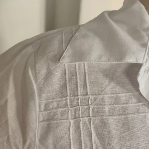 Naracamacie white cotton-linen shirt like new, size M/L