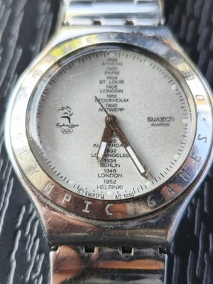 Κουαρτσένιο ρολόι Swatch Irony Big μεταχειρισμένο, Swagmen White ολυμπιακή έκδοση