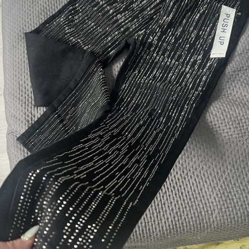 A-Style Black Jeans with Stones new