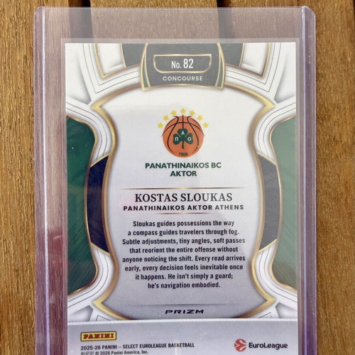 Kostas Sloukas Concourse Elephant Prizm SSP basketball card like new