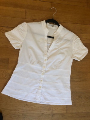 Amorimiei Women's White Short-Sleeve Shirt Size L Italy Like New