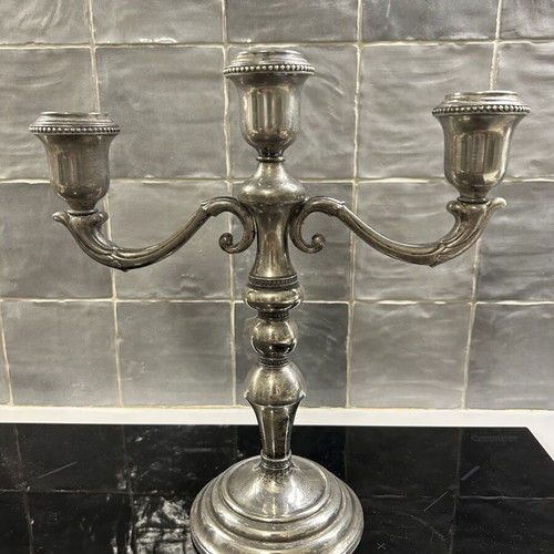 Silver 925 triple candlestick vintage