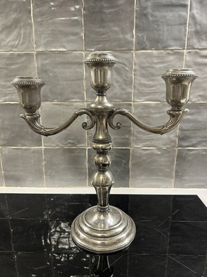 Silver 925 triple candlestick vintage